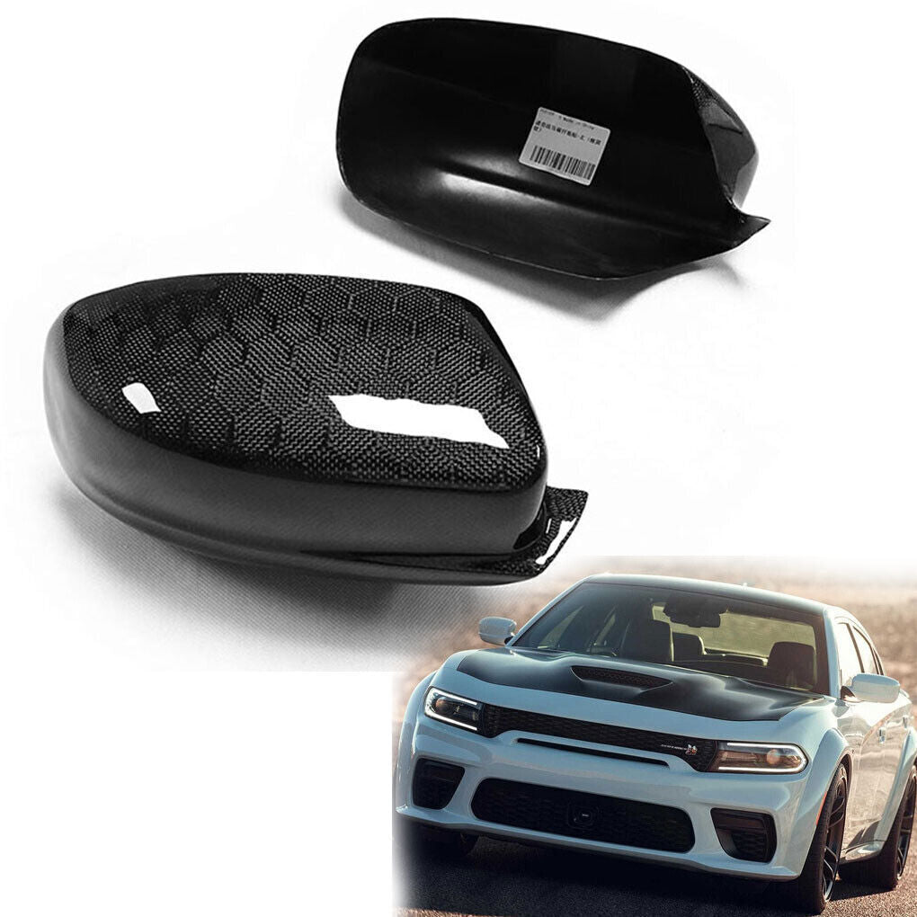 Honeycomb Carbon Fiber Mirror Covers For Dodge Charger