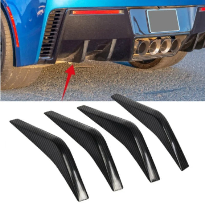 4PCS Rear Diffuser Splitter For C7 Corvette
