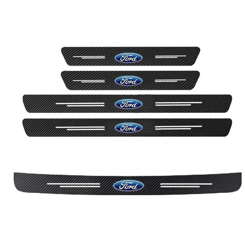 Carbon Fiber Look Door Sill Trim For Ford Focus