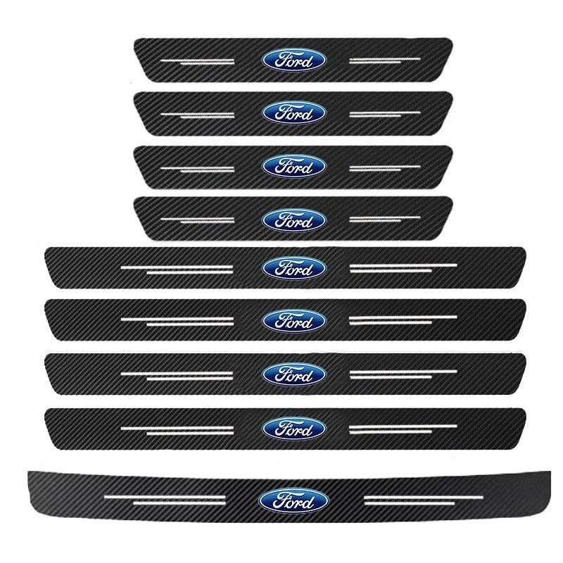Carbon Fiber Look Door Sill Trim For Ford Focus