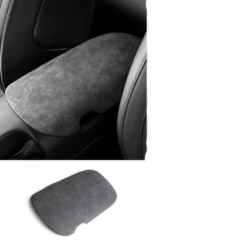 Alcantara Center Console Armrest Box Cover Panel Trim For Mustang