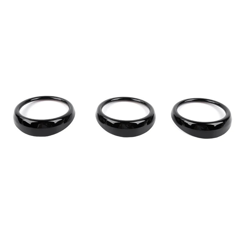 ABS Carbon Fiber Air Condition Vent Outlet Trim For Mustang
