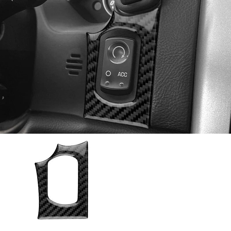 Carbon Fiber Car Ignition Button Panel Cover Trim For C6 Corvette