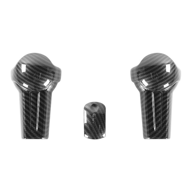 ABS Carbon Fiber Gear Shift Knob Cover Trim For Mustang
