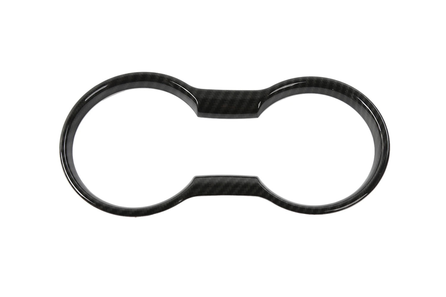 ABS Carbon Fiber Cup Holder Cover Trim For Mustang