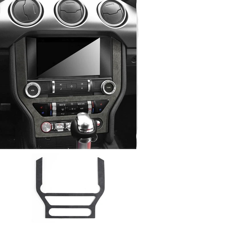 Alcantara Center Console Armrest Box Cover Panel Trim For Mustang