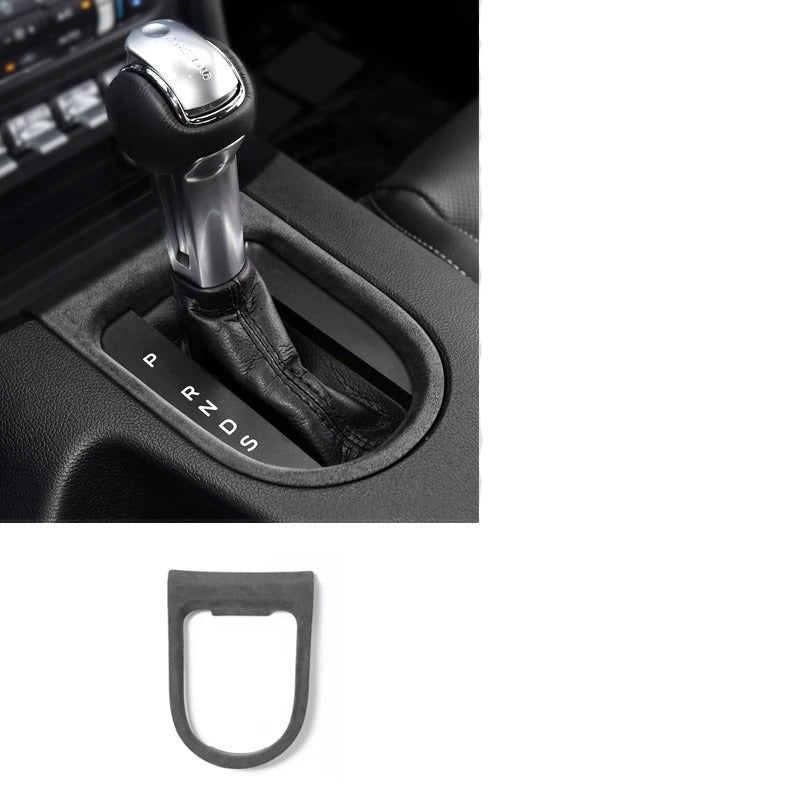 Alcantara Center Console Armrest Box Cover Panel Trim For Mustang