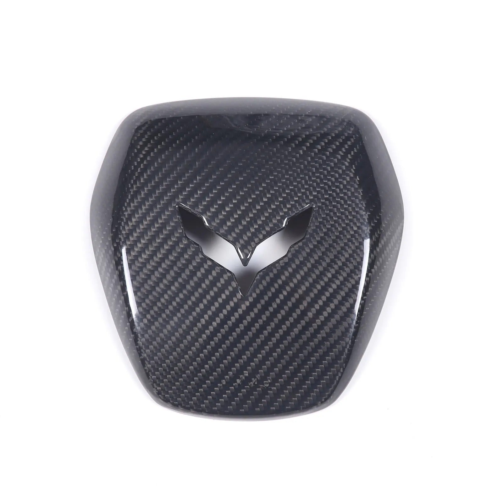 Carbon Fiber Steering Wheel Airbag Cover Trim For C7 Corvette
