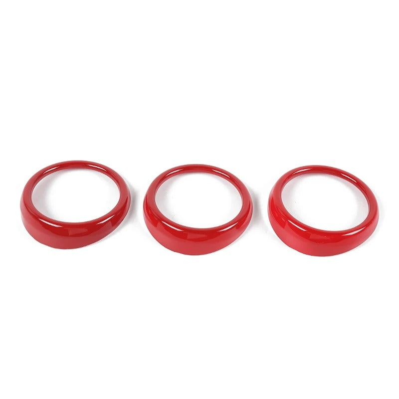 ABS Carbon Fiber Air Condition Vent Outlet Trim For Mustang