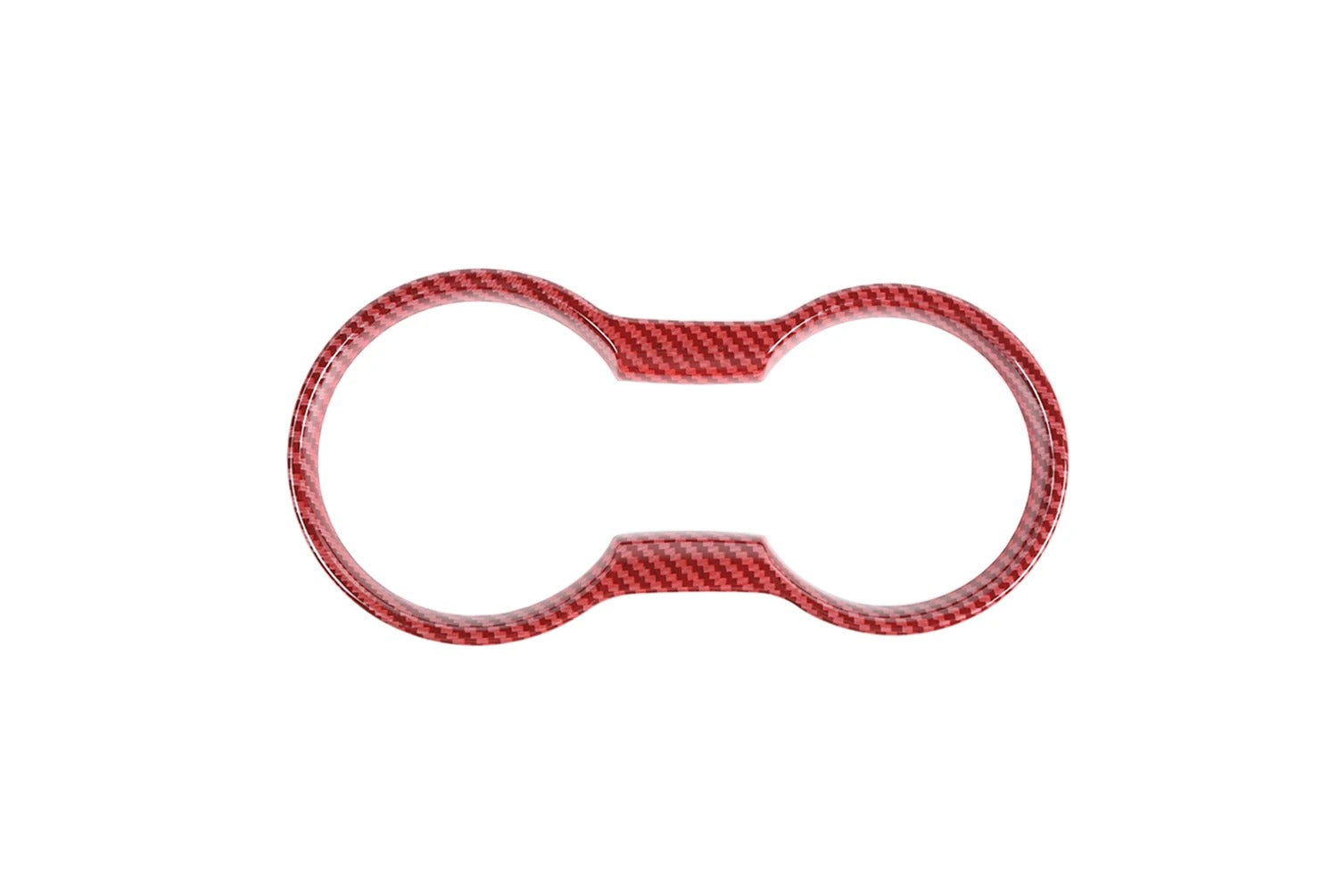 ABS Carbon Fiber Cup Holder Cover Trim For Mustang