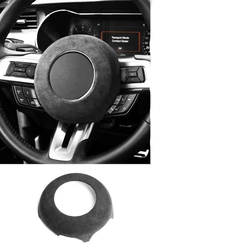 Alcantara Center Console Armrest Box Cover Panel Trim For Mustang