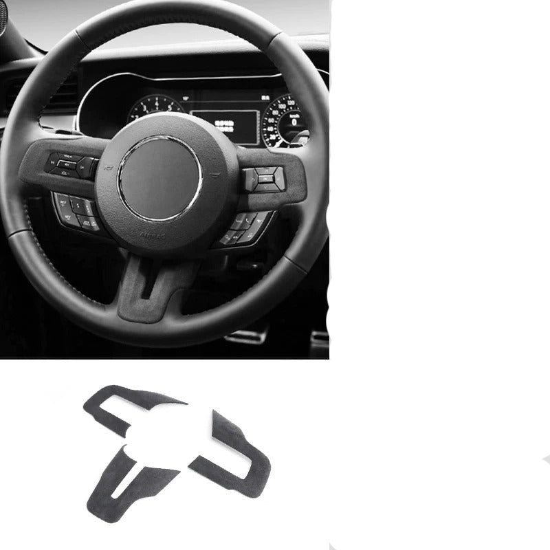 Alcantara Center Console Armrest Box Cover Panel Trim For Mustang