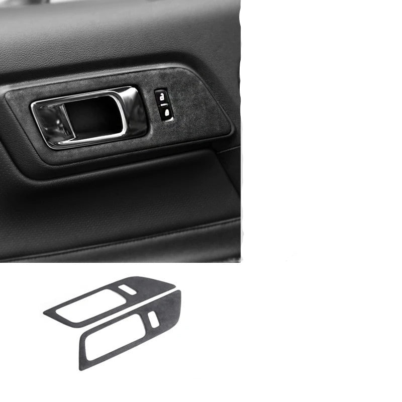 Alcantara Center Console Armrest Box Cover Panel Trim For Mustang