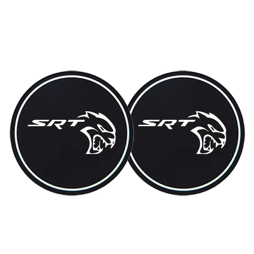 2PCS Rubber Hellcat Cup Holder Trim For Dodge Charger/Challenger