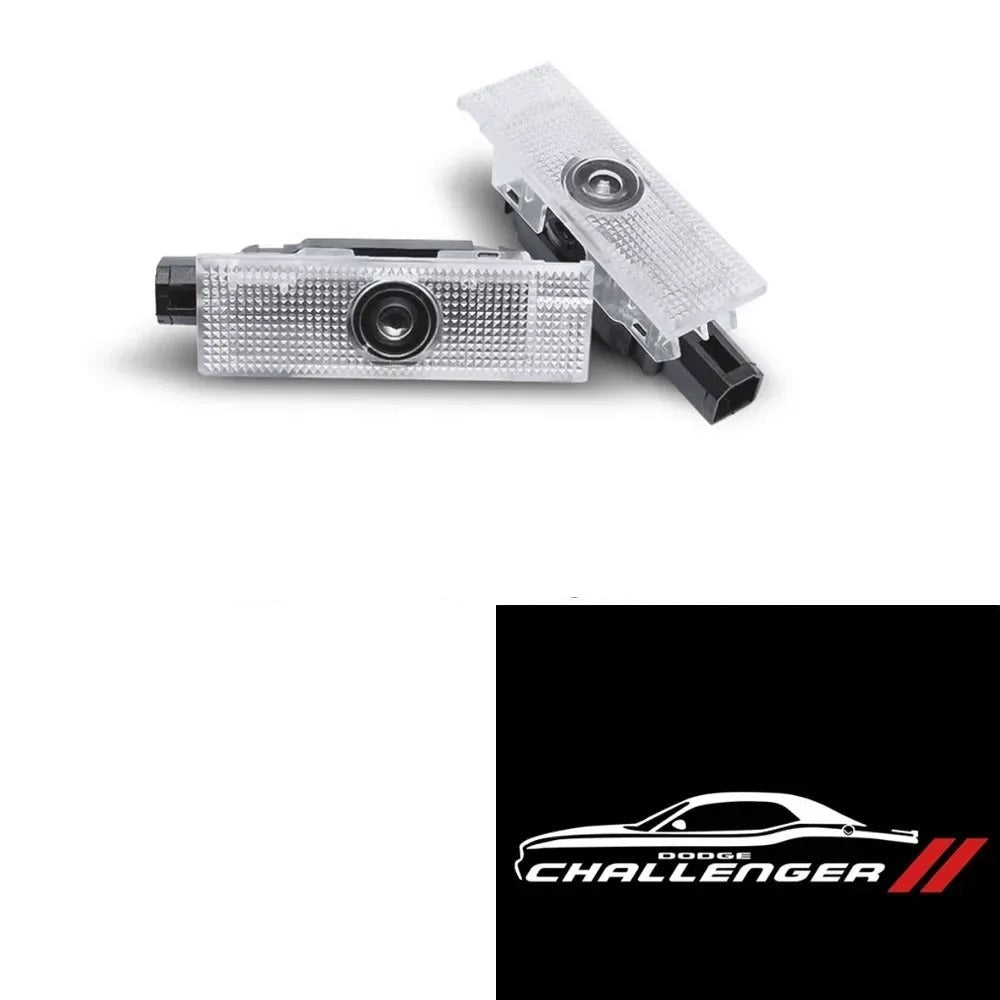 2PCS Led Car Door Laser Projector Welcome Lamp For Dodge Challenger