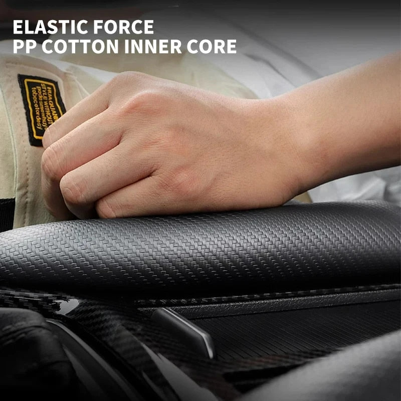 Soft Carbon Fiber Seat Gap Filler Pad Trim For Dodge Challenger