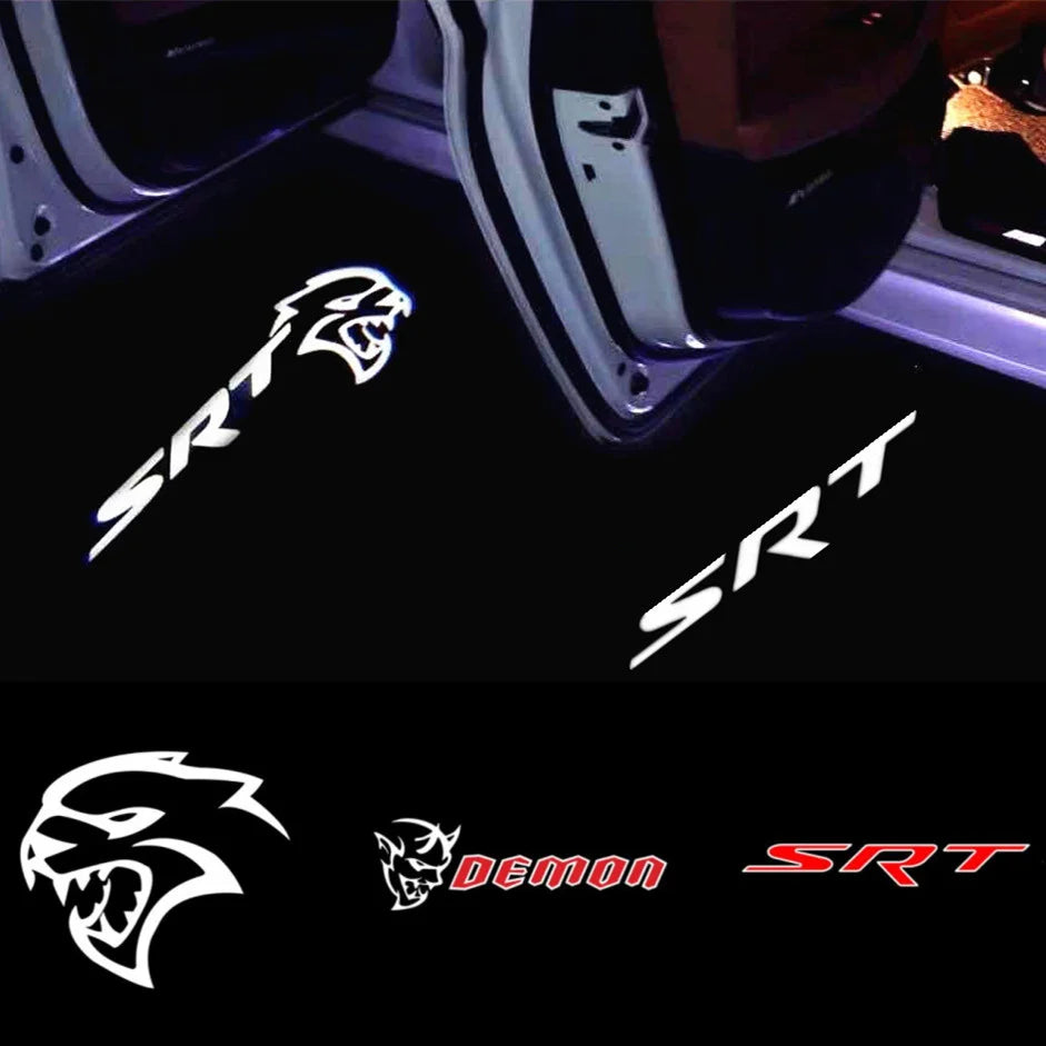 2PCS Led Car Door Laser Projector Welcome Lamp For Dodge Charger