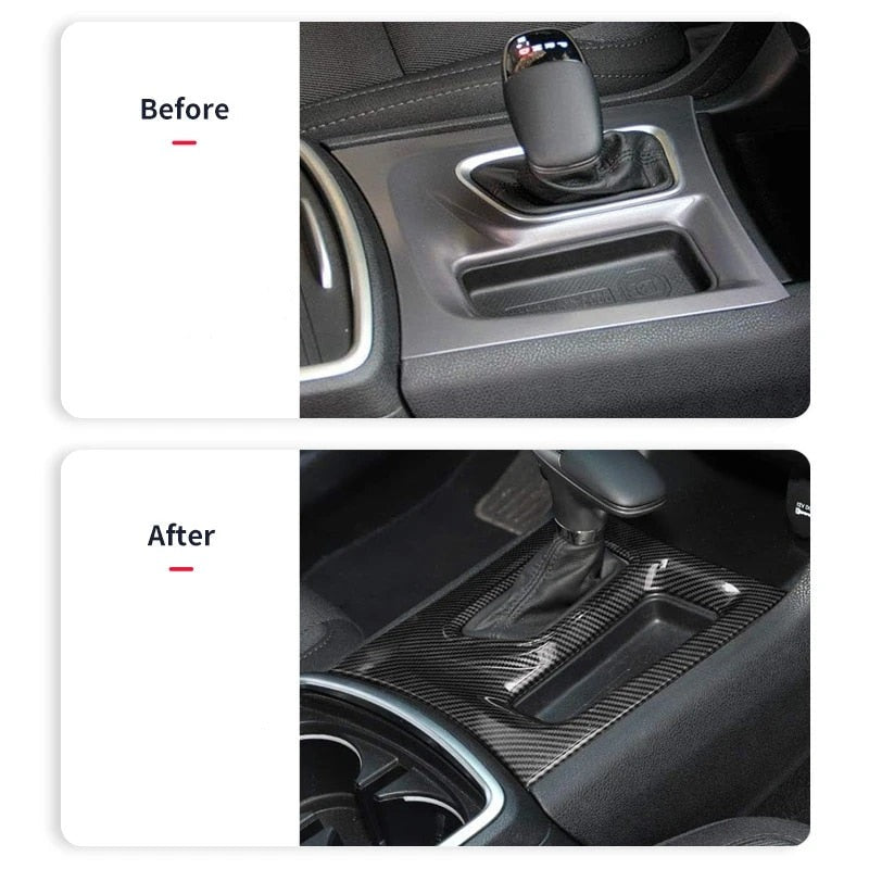 ABS Carbon Fiber Centre Console Gear Shift Panel Trim For Dodge Charger