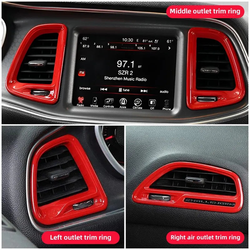 ABS Air Condition Outlet Vent Trim For Dodge Challenger
