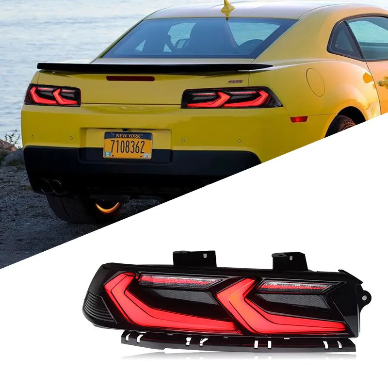 Corvette C8 Style LED Sequential Tail Lights for Chevy Camaro 2014 / 2015 5th Gen