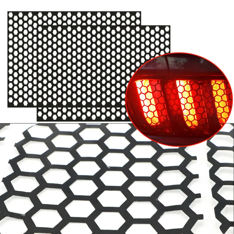 Honeycomb Rear Light Sticker Film For Mustang