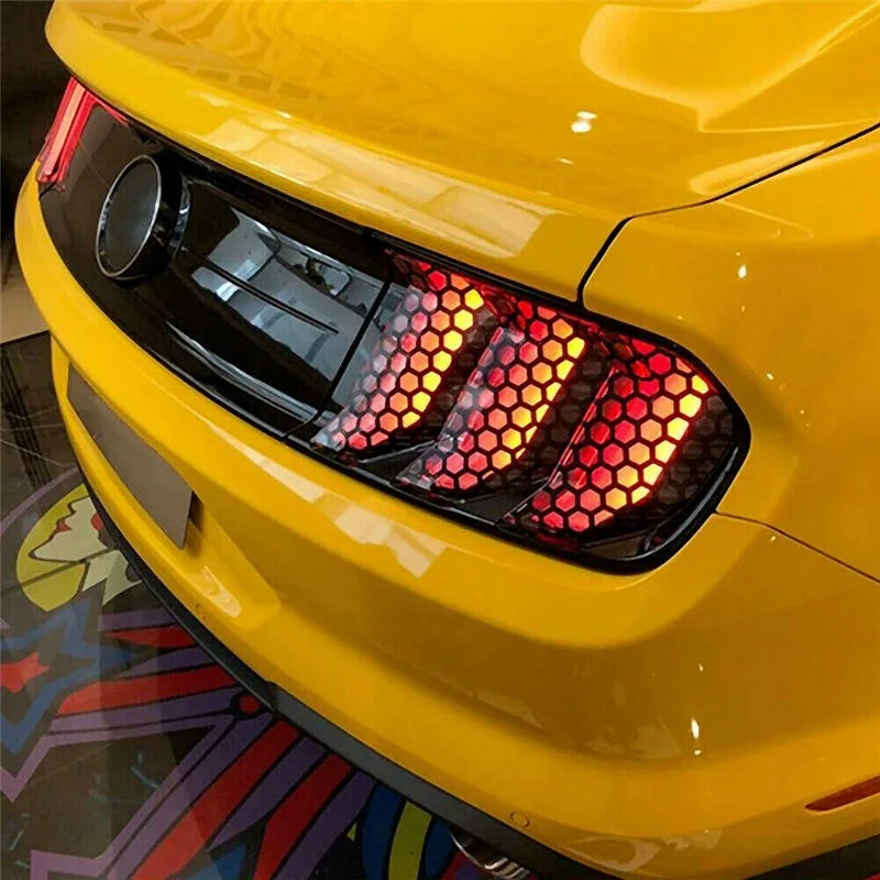 Honeycomb Rear Light Sticker Film For Mustang