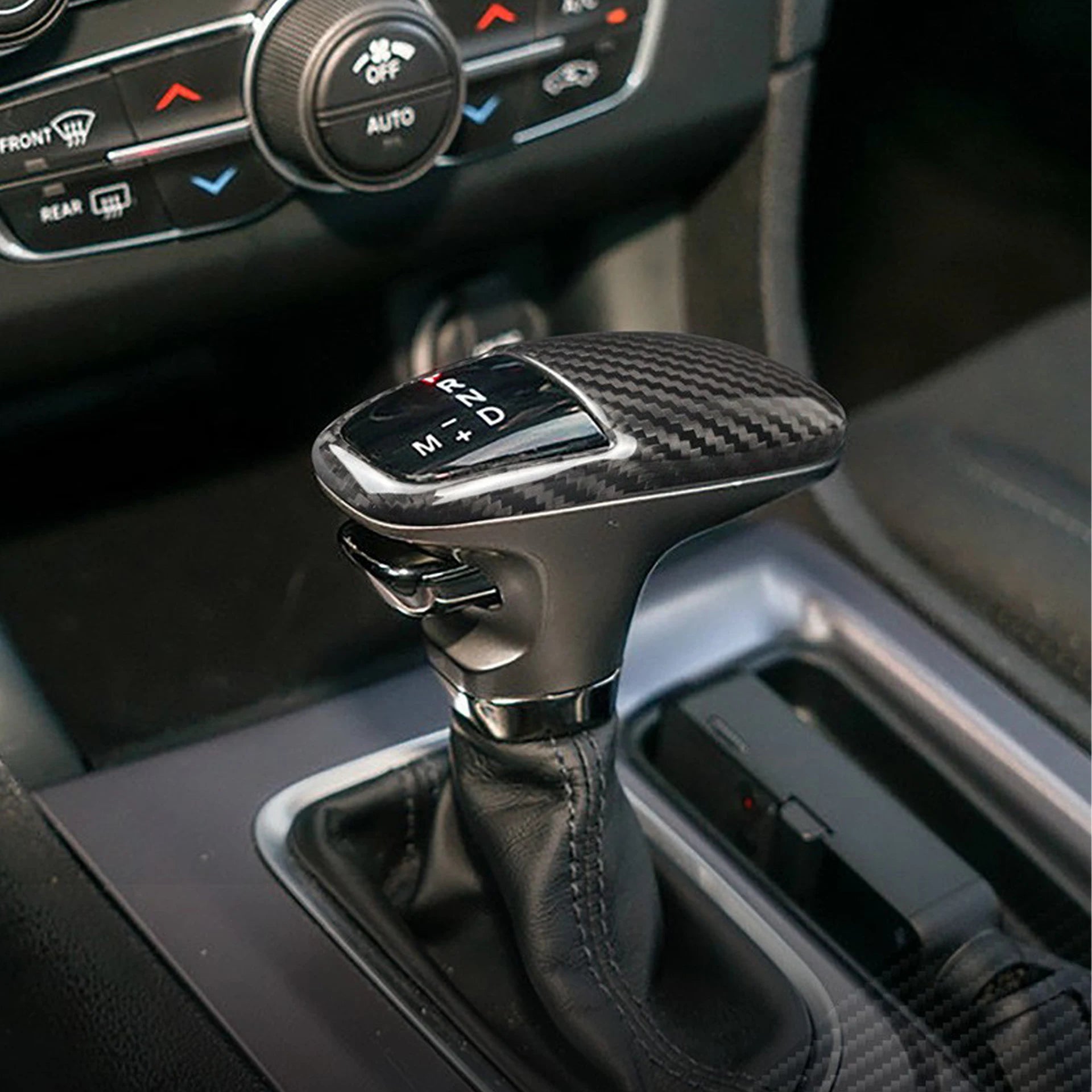 ABS Carbon Fiber Gear Shift Knob Head Cover Trim For Dodge Charger/Challenger