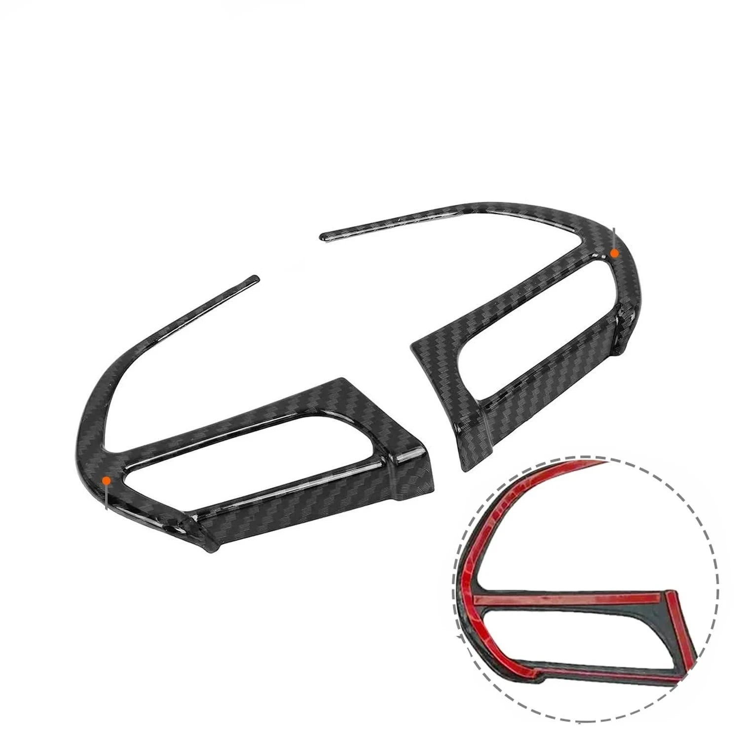 ABS Carbon Fiber Steering Wheel Cover Trim For Dodge Challenger/Charger