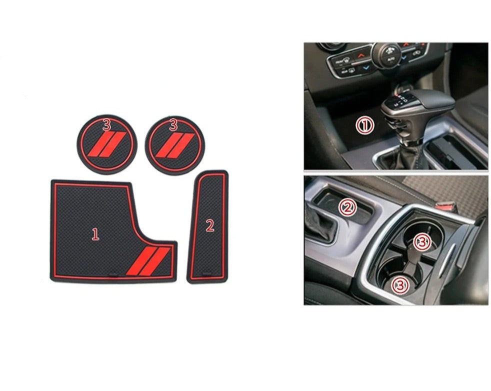 Non-slip Mat Water Cup Holder Trim For Dodge Charger