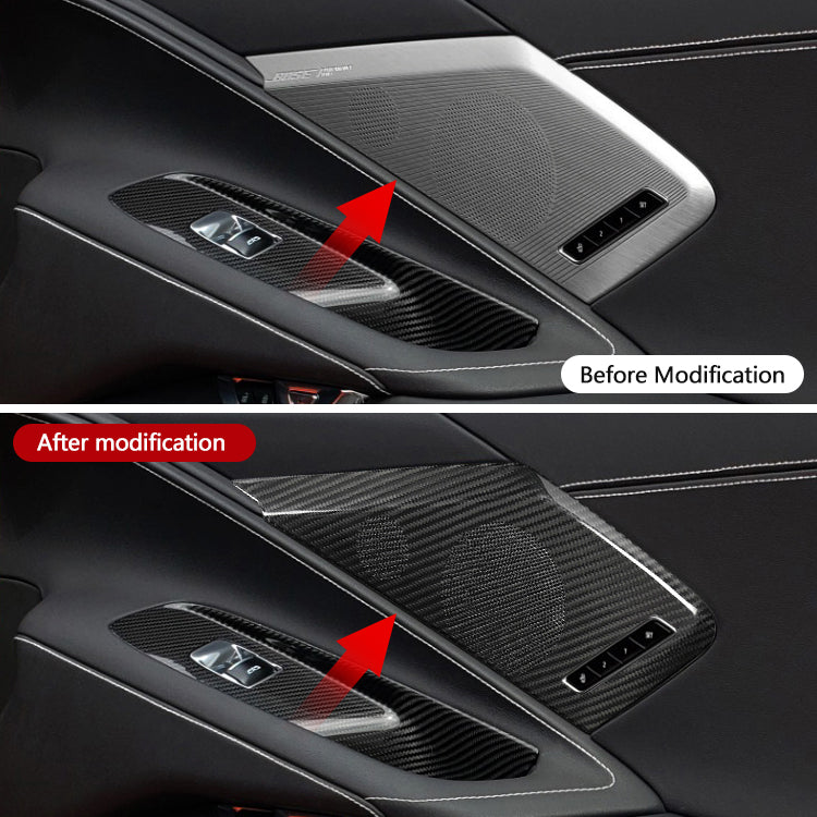 Carbon Fiber Speaker Grills Trim For C8 Corvette