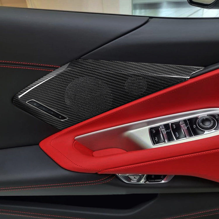 Carbon Fiber Speaker Grills Trim For C8 Corvette