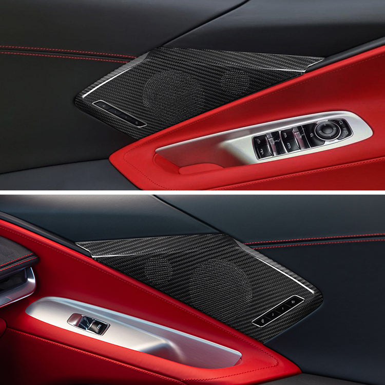 Carbon Fiber Speaker Grills Trim For C8 Corvette