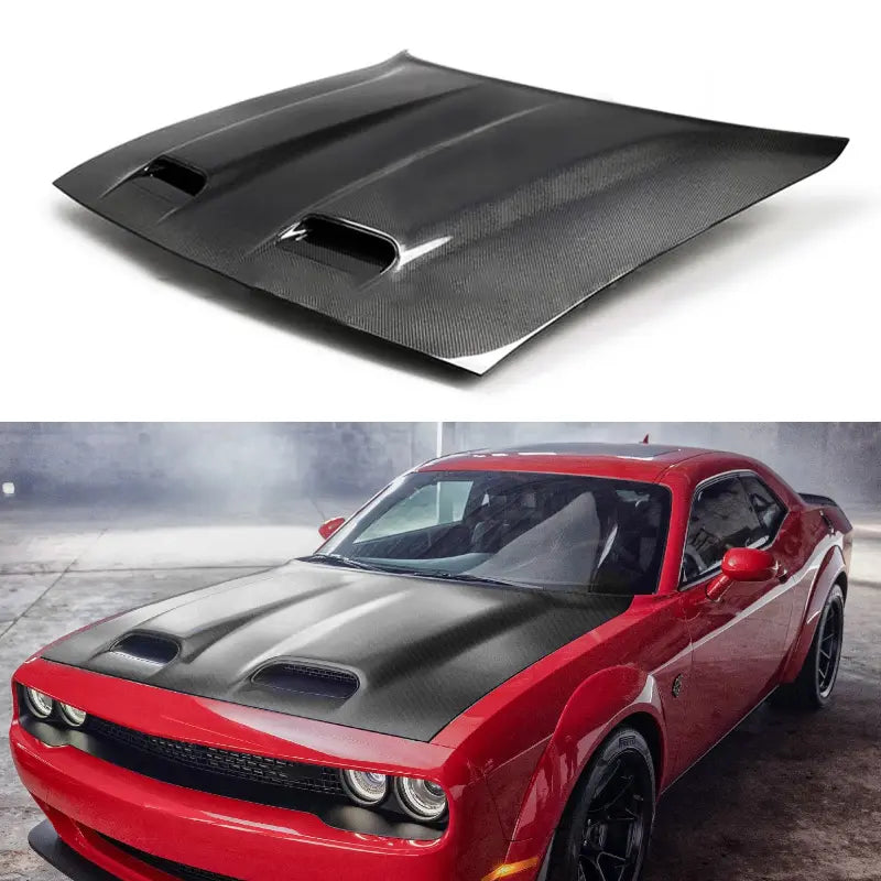 Dodge Challenger Carbon fiber Hood SR Muscle Cars