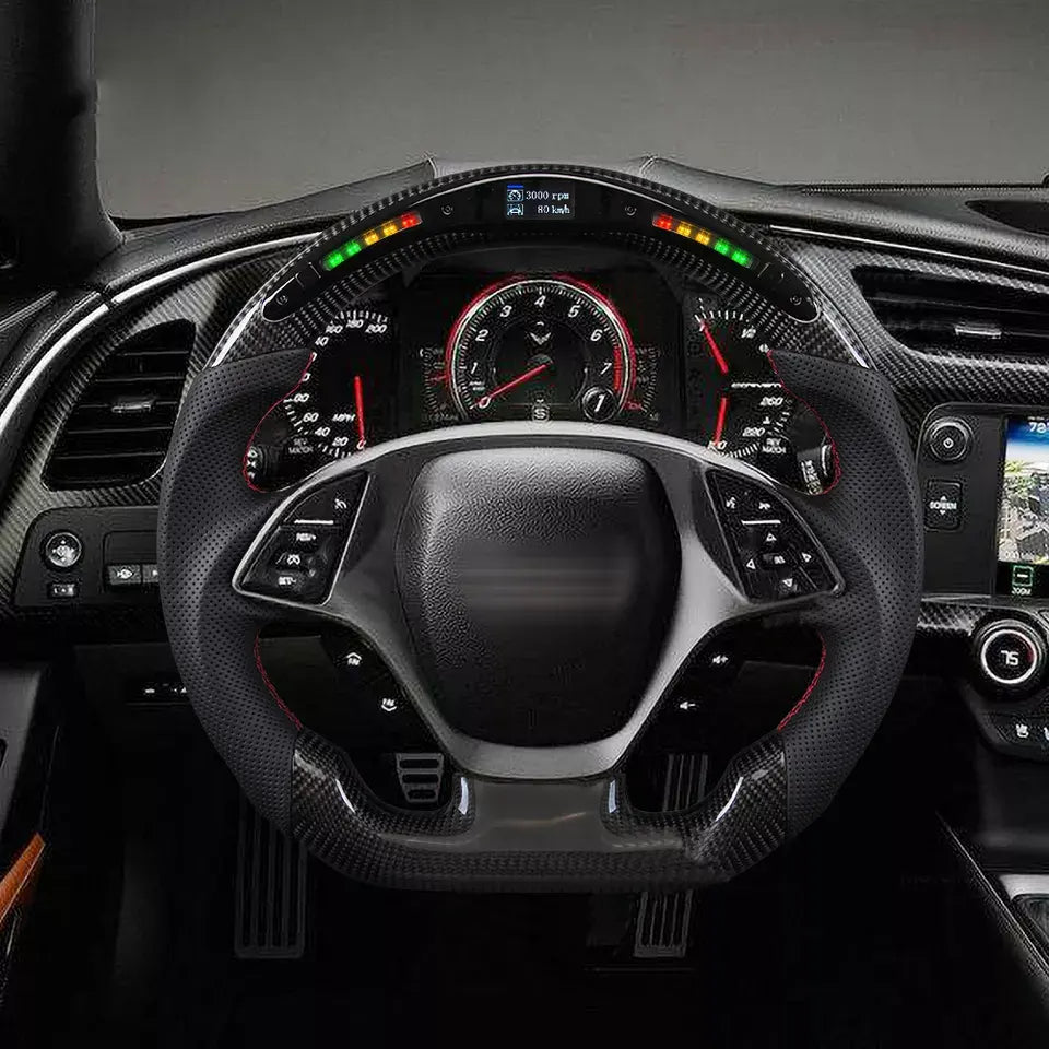 Carbon Fiber LED Steering Wheel For C7 Corvette