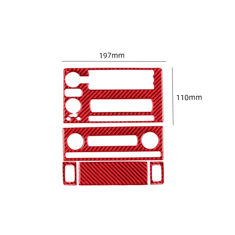 Carbon Fiber Center Air Outlet Vent-Navigation Panel Sticker Trim For C6 Corvette