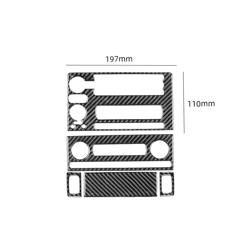 Carbon Fiber Center Air Outlet Vent-Navigation Panel Sticker Trim For C6 Corvette