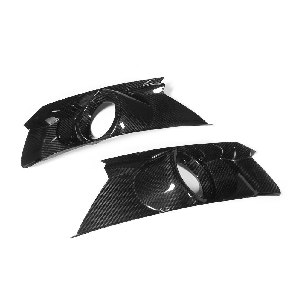 Carbon Fiber Front Bumper Fog Light Cover For Mustang