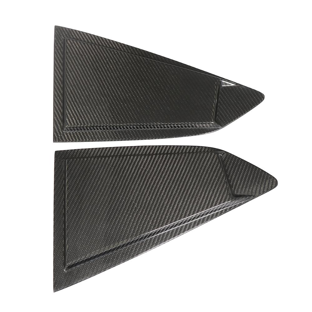 Carbon Fiber Fender Vents of Rear triangular window Trim For Chevy Camaro