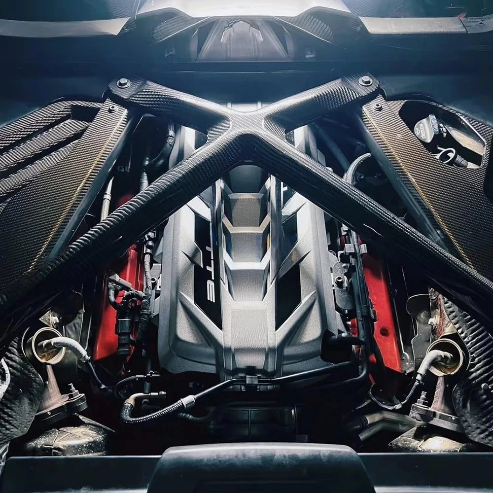 Carbon Fiber Engine Strap Bar for C8 Corvette