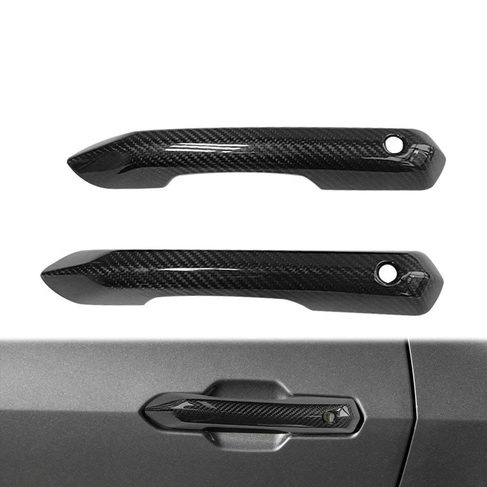 Carbon Fiber Door Handles Cover For 2024 Mustang