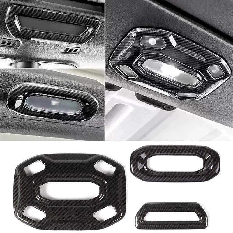 ABS Carbon Fiber Top Reading Lights Cover For Jeep Wrangler