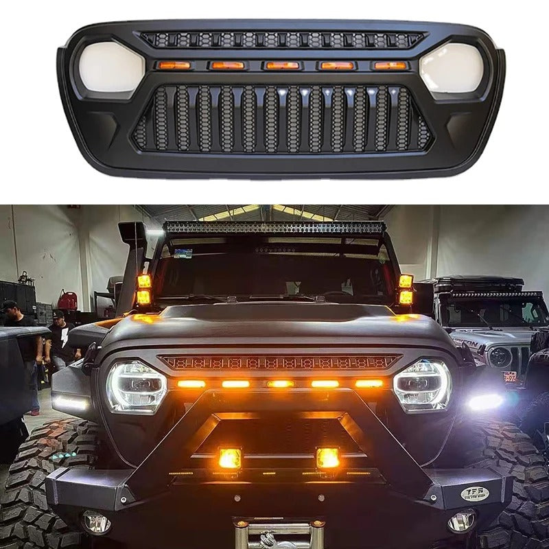 Black Front Grill (JL) For Jeep Wrangler