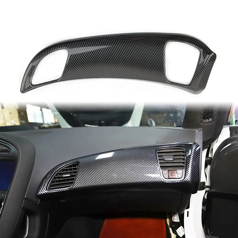 ABS Carbon Fiber Dashboard Panel Cover Trim For C7 Corvette