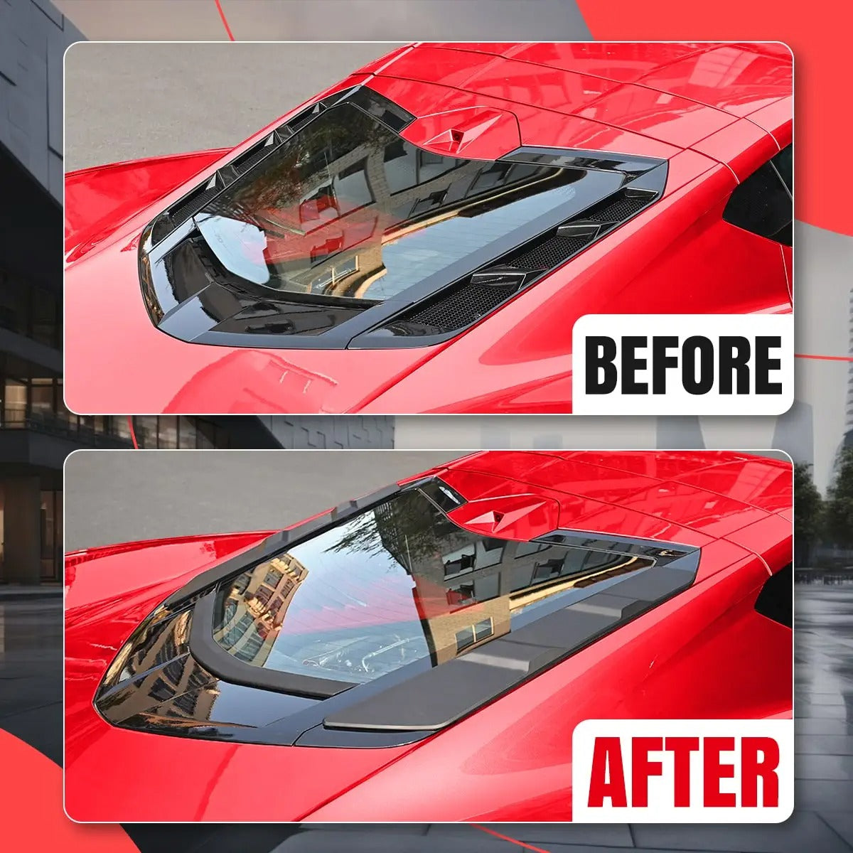 Rear Window Vent Covers For C8 Corvette