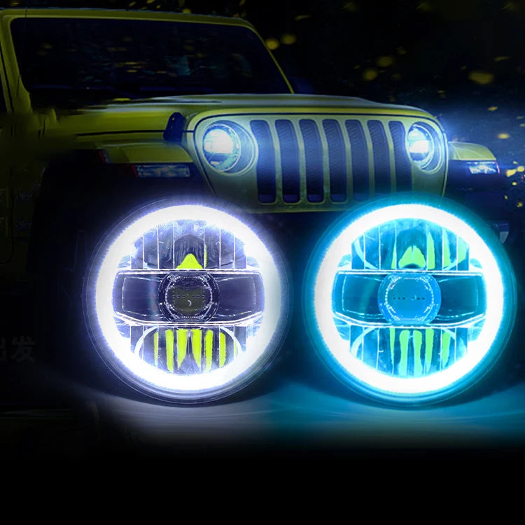 LED Halo Headlight For Jeep Wrangler