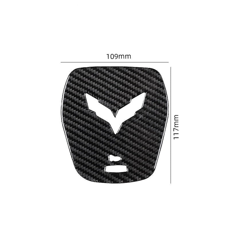 Soft Carbon Fiber Steering Wheel Airbag Cover Trim For C7 Corvette