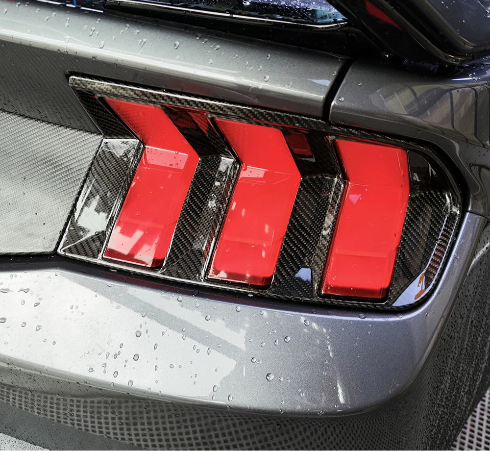 Carbon Fiber Tail Light Cover For 2024 Mustang