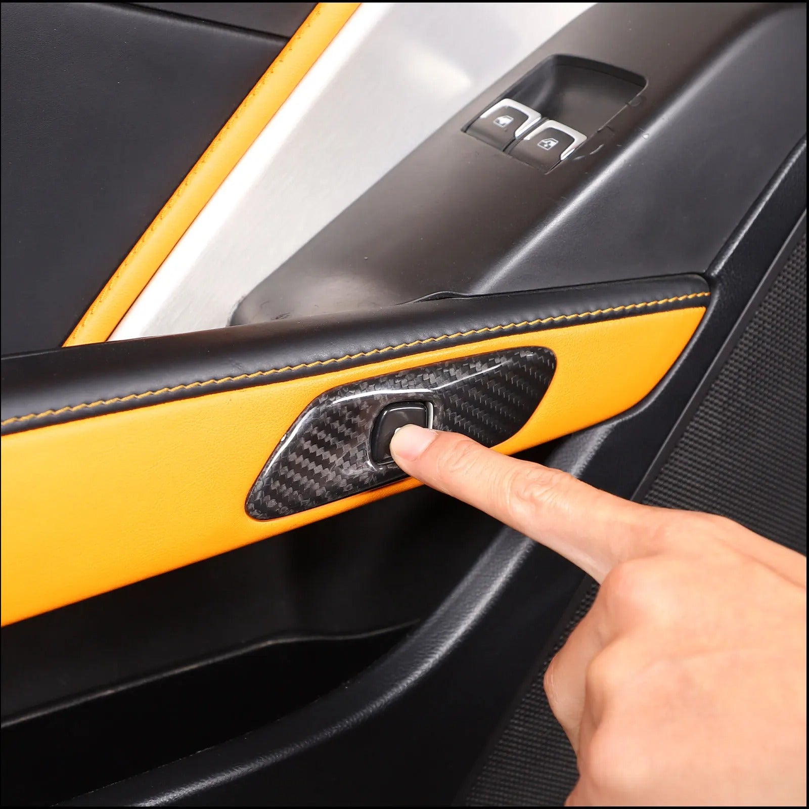 Carbon Fiber Door Handle Cover Trim For C7 Corvette