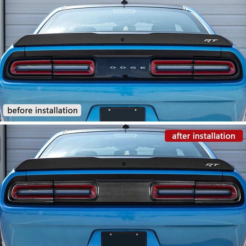 Carbon Fiber Taillight Trim For Dodge Challenger