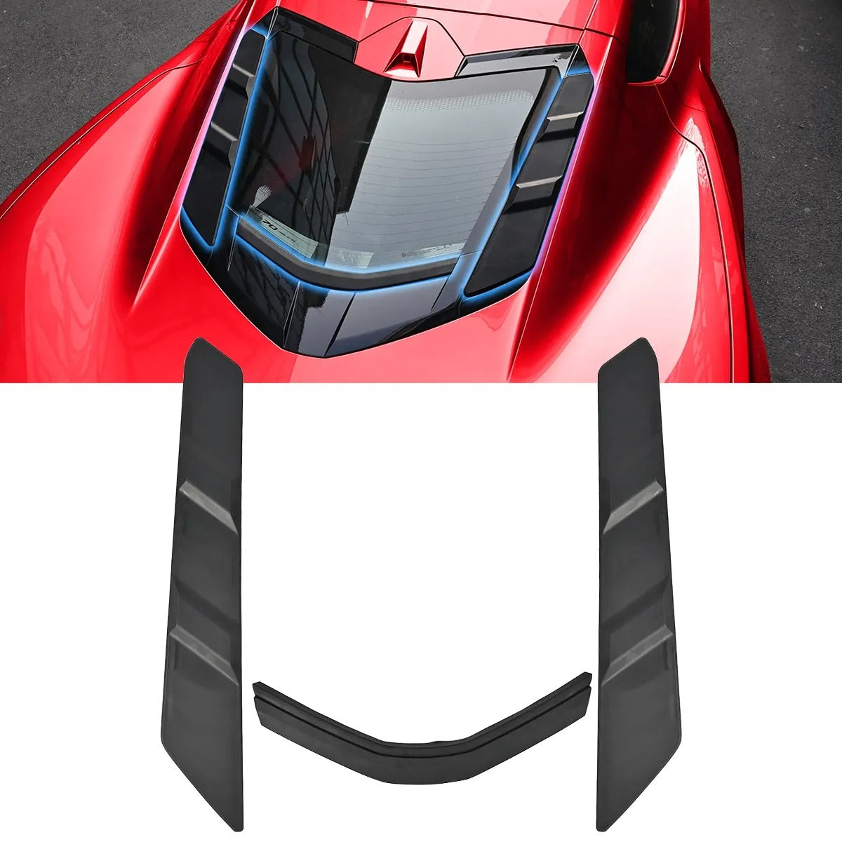 Rear Window Vent Covers For C8 Corvette
